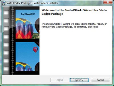 Vista Codec Package