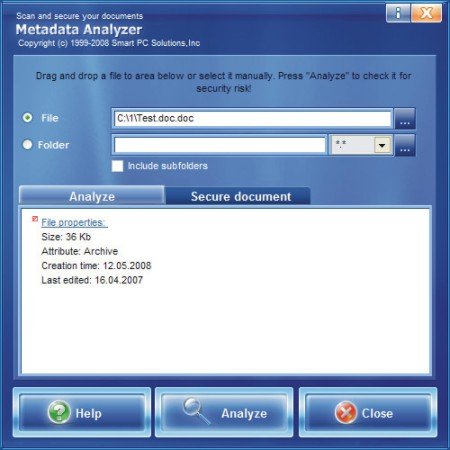 Metadata Analyzer