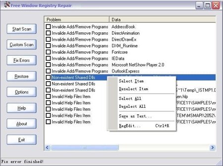 Free Window Registry Repair