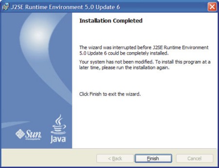 SUN JAVA 2 SE Runtime Environment