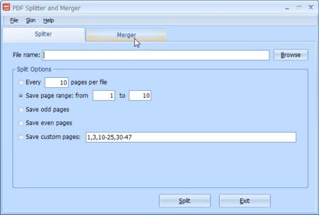 PDF Splitter and Merger